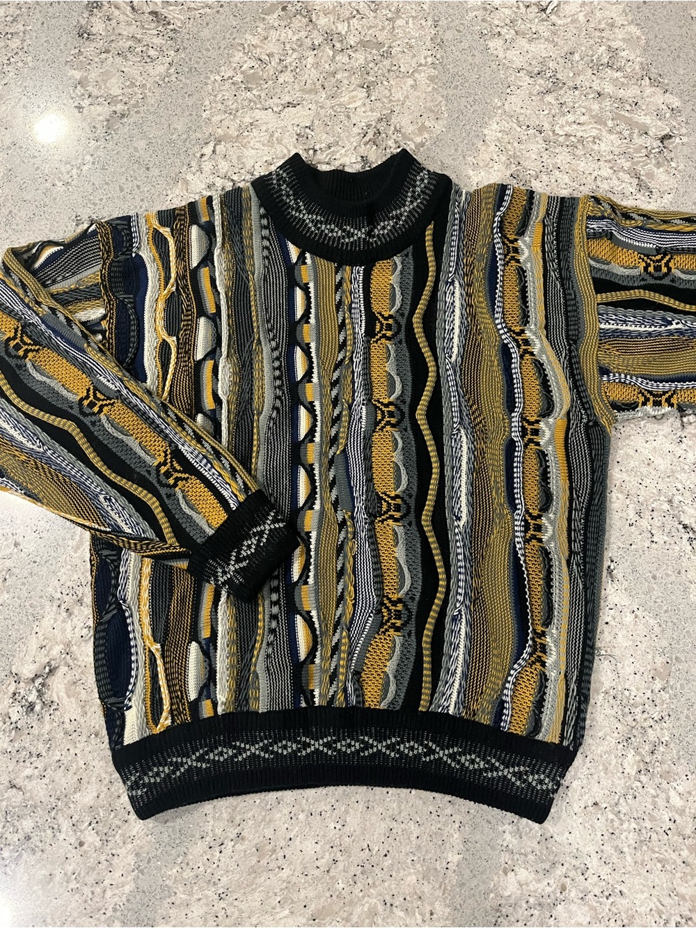Vintage Women’s Italian 3D Knit Multicolour Sweater